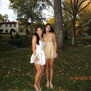 Elegant White Satin Mini Dress